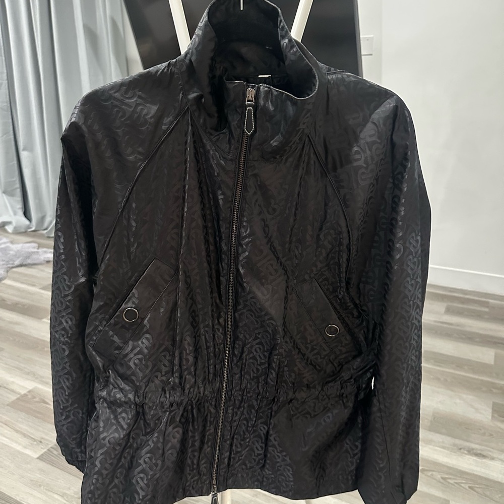 Like new Burberry Monogram Jacket in black . Brand size 8 , USA 6 .